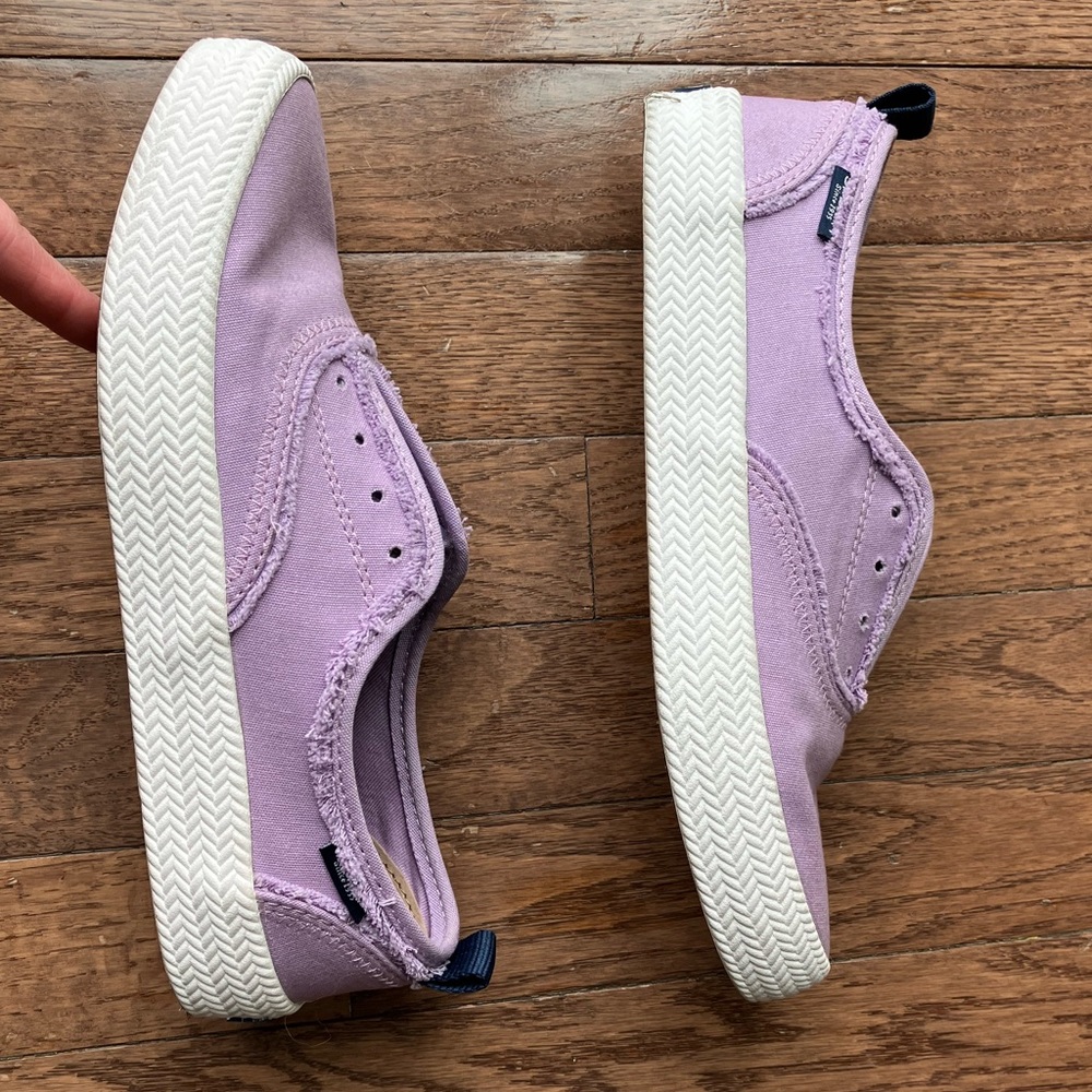 Sperry lilac women’s top-sider slip on shoes - Picture 4 of 9